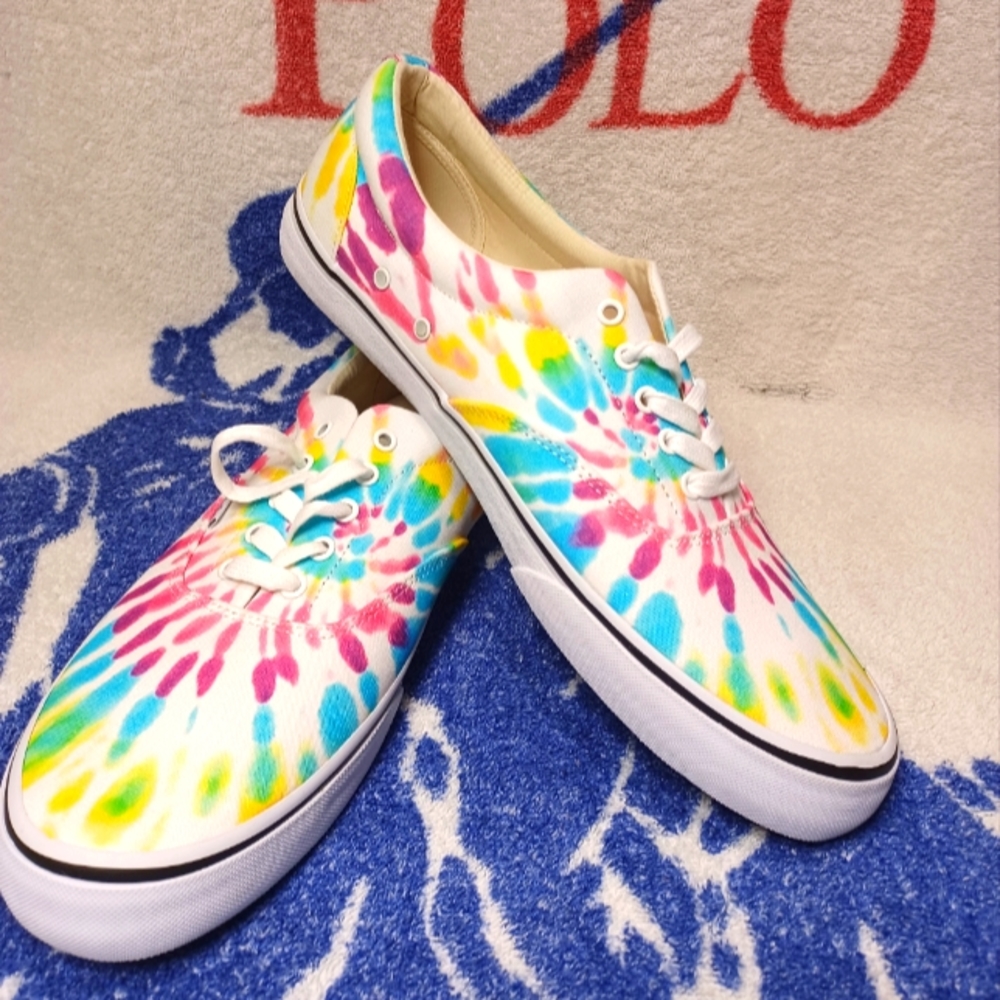 NEW Polo Ralph Lauren Mens Thorton Canvas Low-Top Sneaker Tie Dye 9 and 13